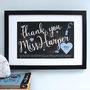 Personalised Teacher Thank You Framed Print, thumbnail 3 of 5