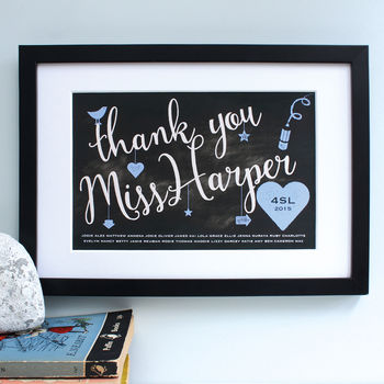 Personalised Teacher Thank You Framed Print, 3 of 5