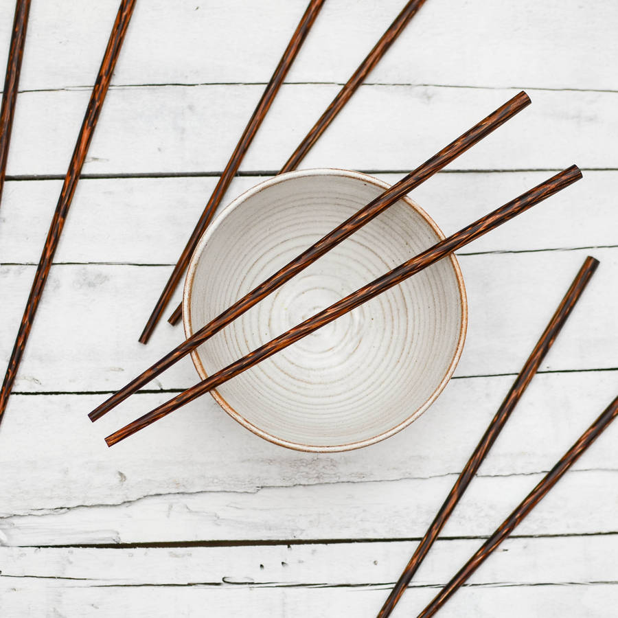 Coconut Wood Chopsticks Set, 1 of 4