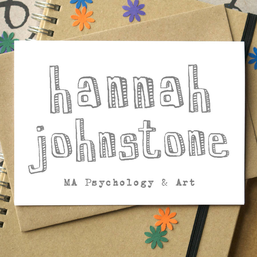 personalised name graduation card by becka griffin illustration | notonthehighstreet.com