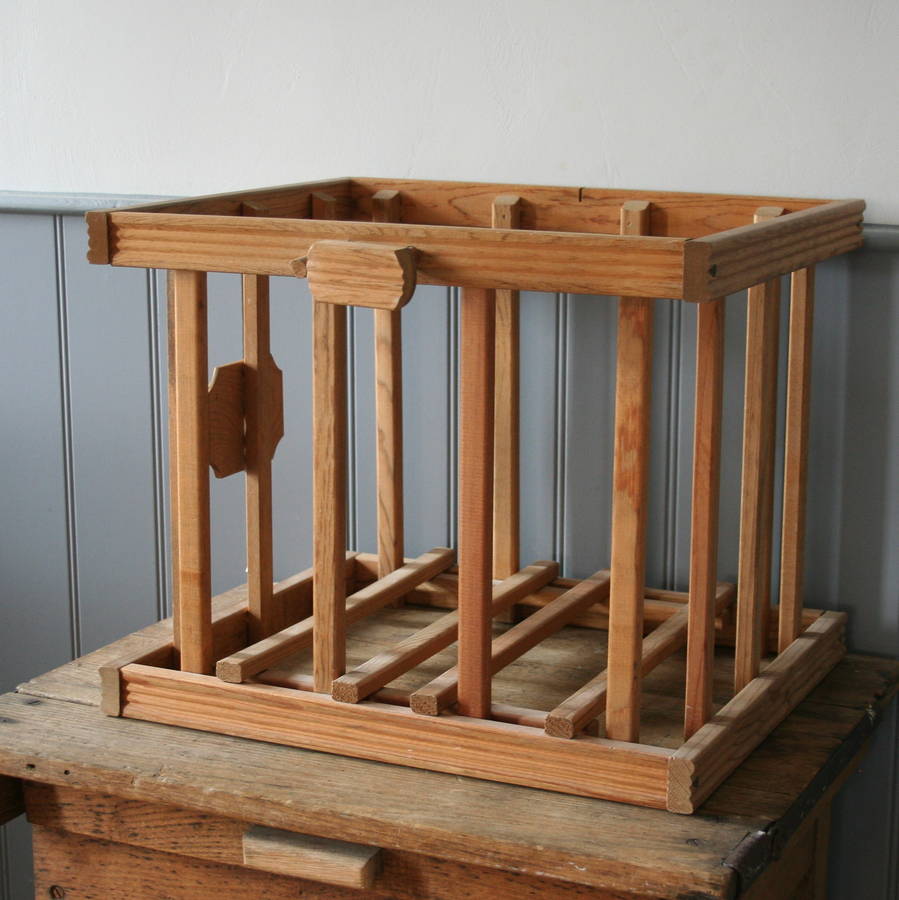 wooden newspaper storage by homestead store