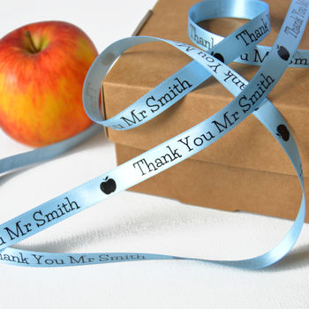 Thank You Teacher 10mm Personalised Printed Ribbon, 2 of 7