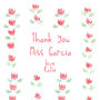 Personalised Thank You Teacher Card, With Roses, thumbnail 3 of 6