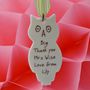 Teacher's Personalised Owl Decoration, thumbnail 1 of 4