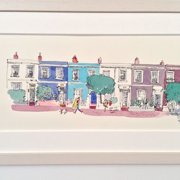 Portobello Road Colourful Houses Limited Edition Print, 3 of 10
