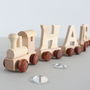 Personalised Wooden Name Train And Gift Bag, thumbnail 3 of 12