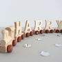 Personalised Wooden Name Train And Gift Bag, thumbnail 2 of 12