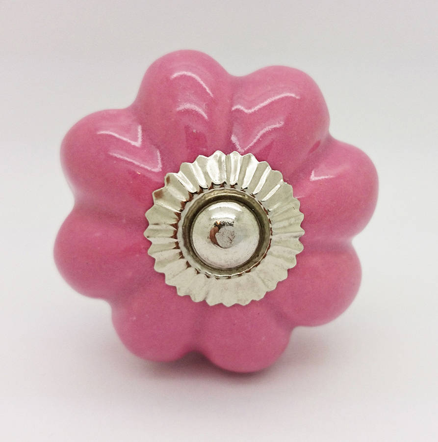 Pink Chrome Cupboard Door Knob Drawer Handle Pull By G Decor ...