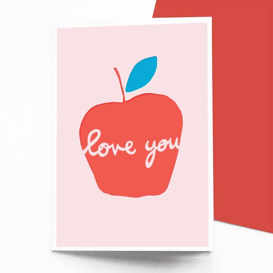 Apple Love You Card