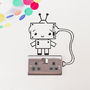 Plug Socket Robot Vinyl Wall Sticker, thumbnail 1 of 6