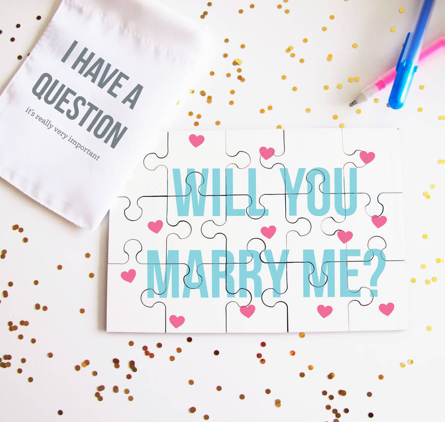 Personalised Will You Marry Me Jigsaw Puzzle By Sarah Hurley