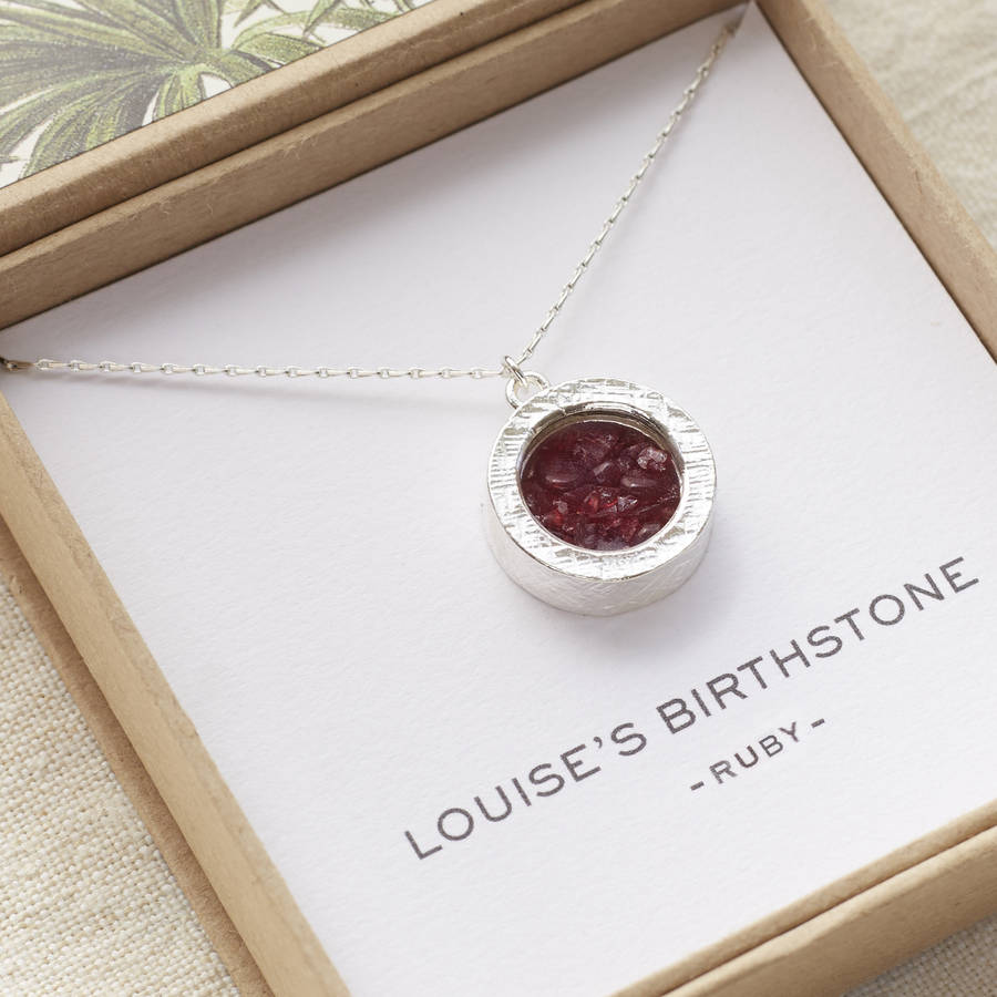 Ruby Birthstone Locket Necklace By By River | notonthehighstreet.com