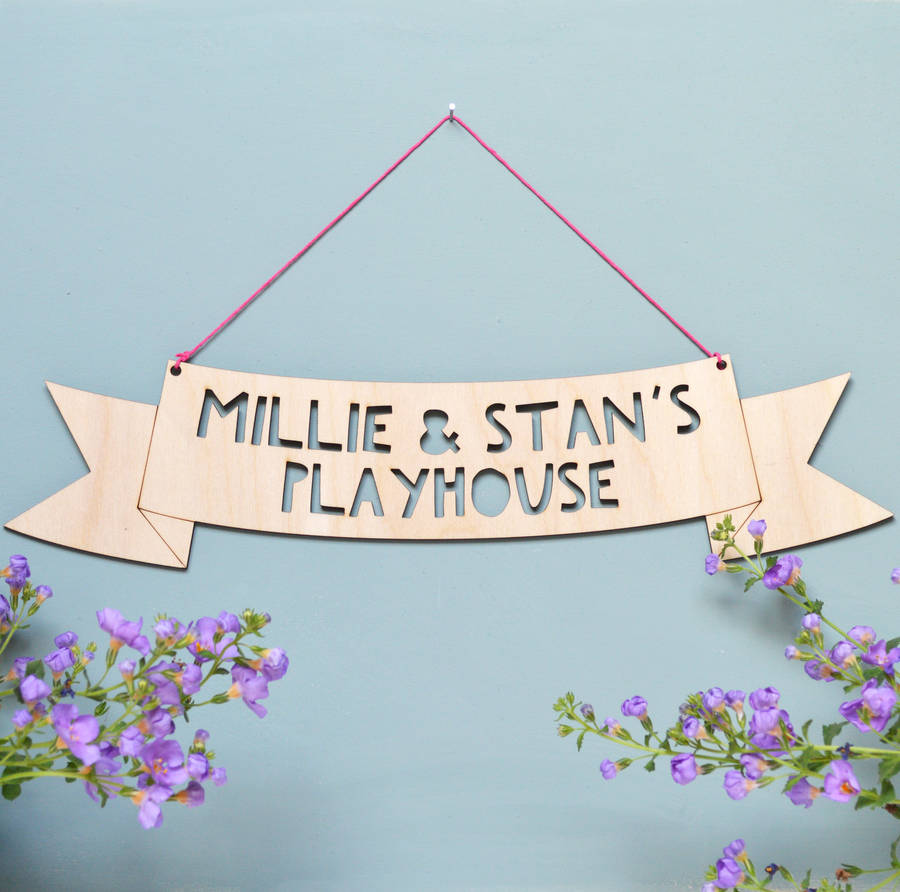 Personalised Wooden Hanging Sign, 1 of 3