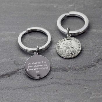 Sterling Silver St Christopher Key Ring, 5 of 6