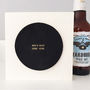 Personalised Leather Beer Mat Card, thumbnail 2 of 4