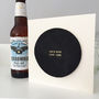 Personalised Leather Beer Mat Card, thumbnail 3 of 4