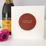 Personalised Champagne Glass Leather Coaster Card, thumbnail 3 of 5