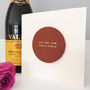 Personalised Champagne Glass Leather Coaster Card, thumbnail 4 of 5