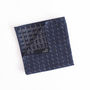 Nori Embroidered Japanese Woven Cotton Pocket Square, thumbnail 3 of 4