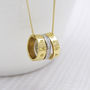 Personalised Gold Hoop And Diamond Spacers, thumbnail 7 of 11