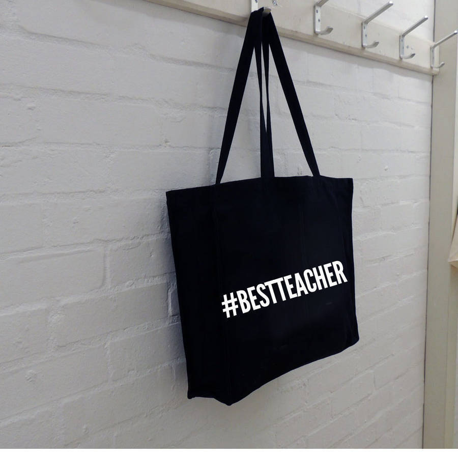 Personalised Tote Bag, Hashtag Teacher Design By Able Labels