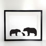 Bear Family, Personalised Silhouette Print, thumbnail 4 of 6