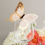 Metallic Foiled Butterfly Wine Glass Place Cards. X 10, thumbnail 1 of 3