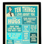 Ten Things I Love About You, Personalised Print For Him, thumbnail 3 of 10