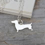 Dachshund Necklace In Sterling Silver, thumbnail 1 of 3