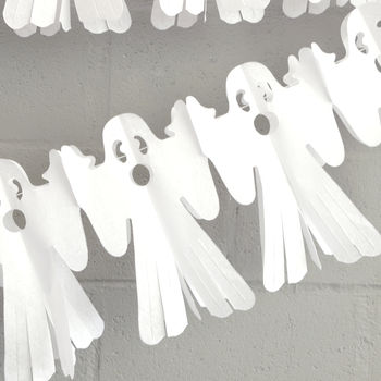 White Halloween Ghost Garland Decoration, 4 of 7