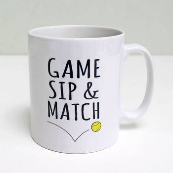 'Game Sip And Match' Tennis Mug, 3 of 6