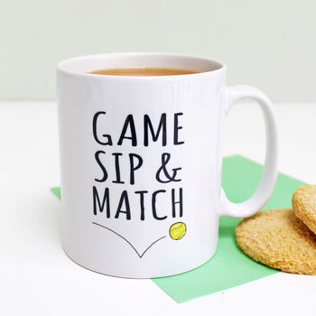'Game Sip And Match' Tennis Mug, 6 of 6
