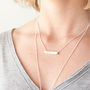 Silver Bar Roman Numerals Necklace, thumbnail 1 of 4
