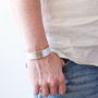 Men's Personalised Wide Sterling Silver Bracelet, thumbnail 1 of 4