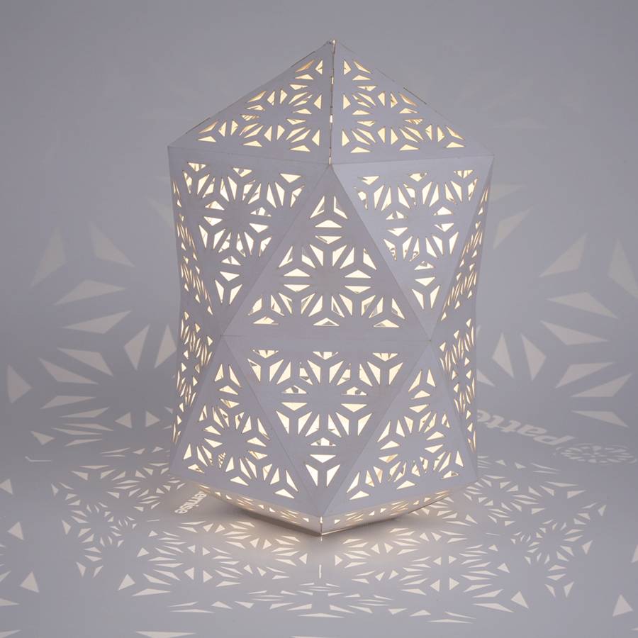 Geometric Event Table Centrepieces By The Hanging Lantern Company Geometric Table Centrepieces Stardream Crystal White Illuminated