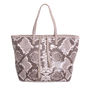 The Serafina Tote In Taupe And Cream Snakeskin, thumbnail 1 of 3