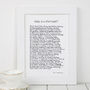 Marriage Print With Marriage Poem In Brush Script, thumbnail 1 of 6