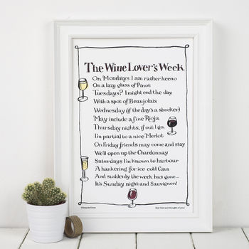 Personalised Wine Print With Wine Poem, 3 of 4