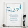 Friend Personalised Print With Friendship Poem, thumbnail 6 of 7