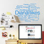 Personalised '' Word Cloud Wall Sticker, thumbnail 1 of 5