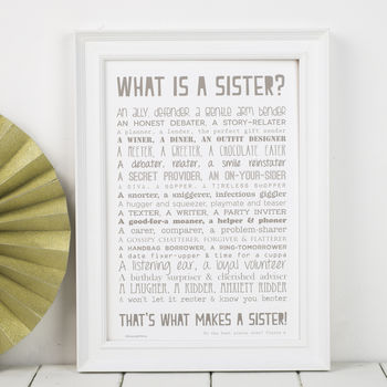 Personalised Sister Print With Sister Poem, 3 of 7