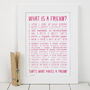 Personalised Friend Print With Friend Poem, thumbnail 9 of 9
