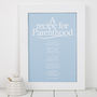Personalised Parent Print With Parenthood Poem, thumbnail 5 of 7