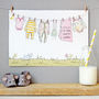 Personalised New Baby Pink Clothes Unframed Print, thumbnail 1 of 12