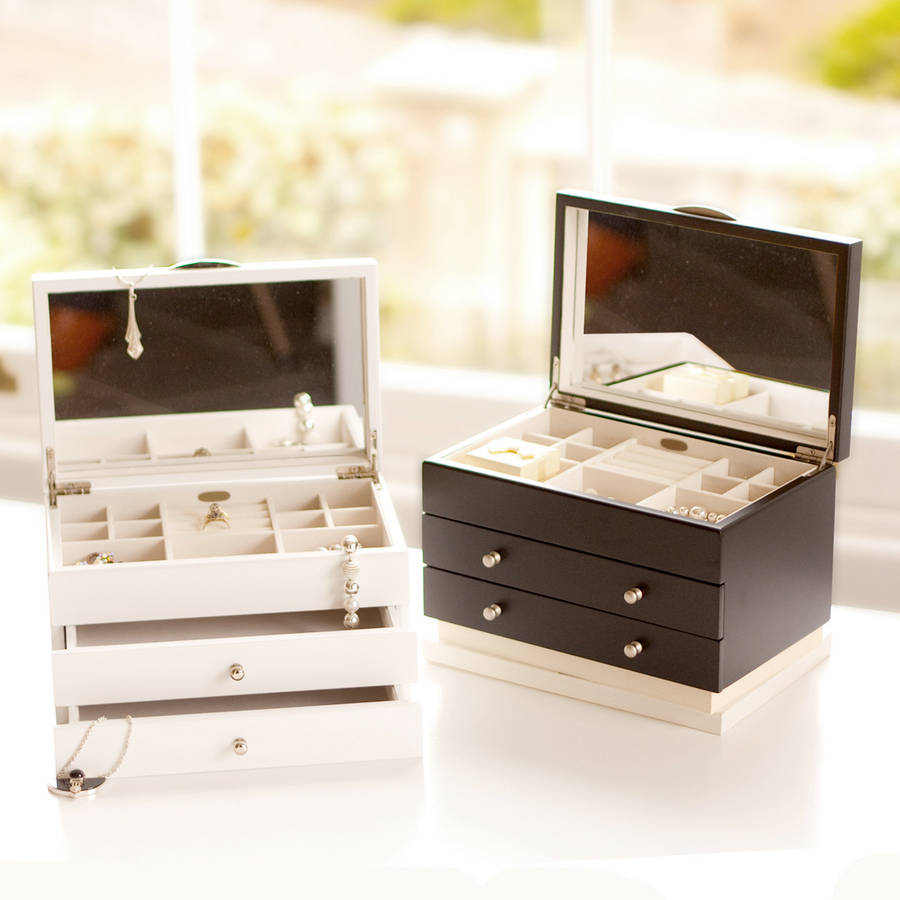 white wooden jewellery box by jodie byrne ...