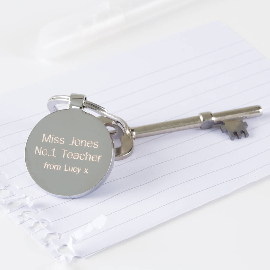 Image of Personalised Number One Teacher Keyring