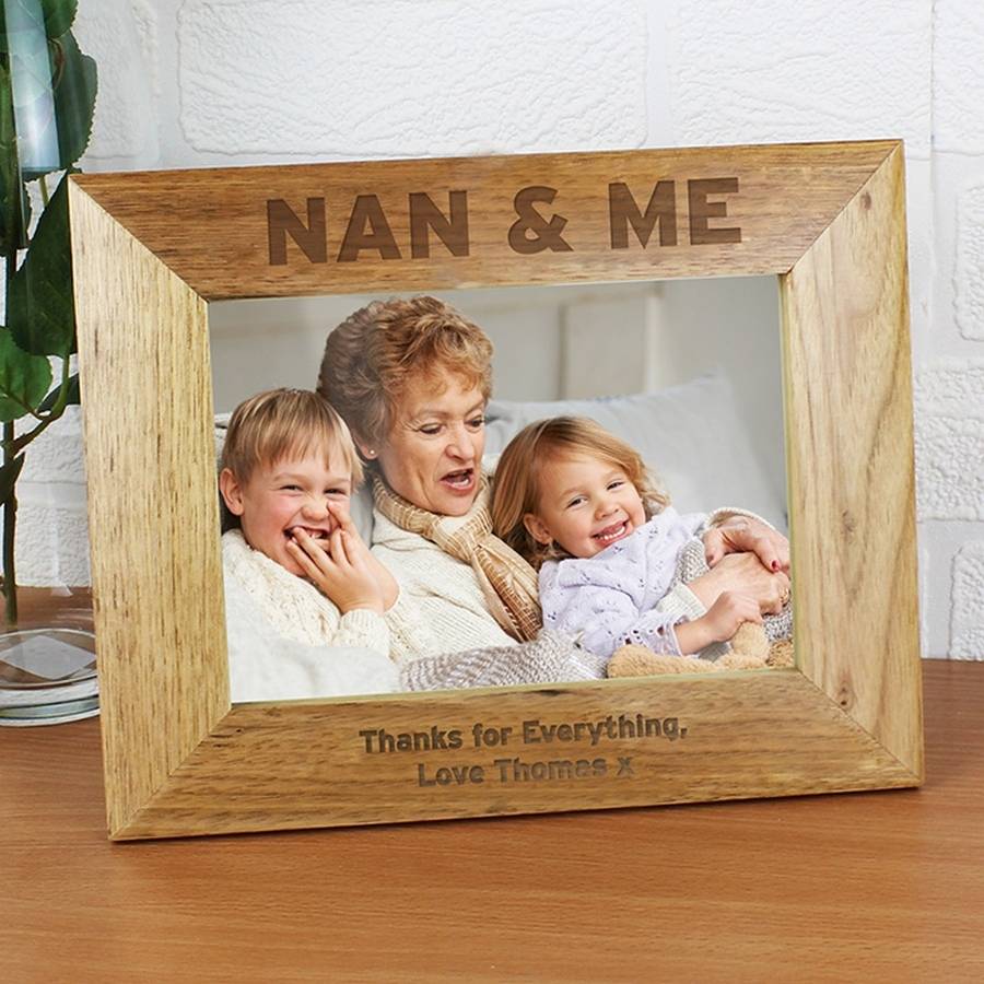 personalised nan and me wooden photo frame by dcaro ...