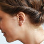 Sterling Silver Three Pearl Ear Climbers, thumbnail 2 of 5