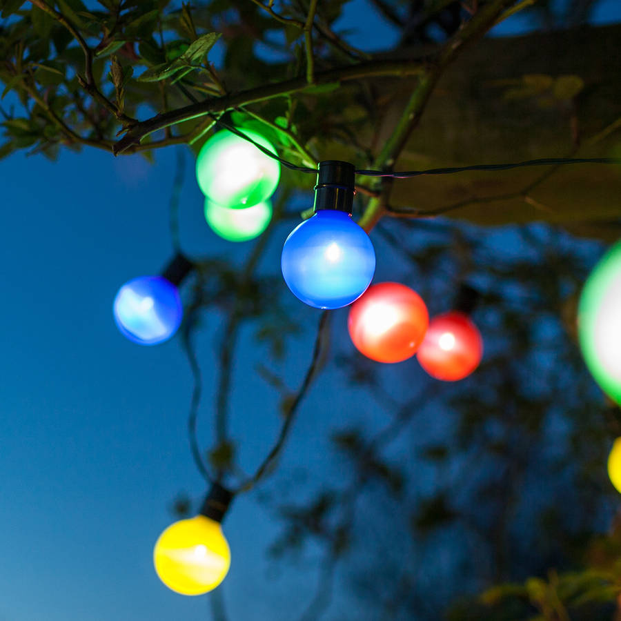 Multi coloured garden lights