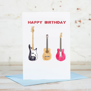 Happy Birthday Bass/Acoustic/Electric Guitar Card, 2 of 2